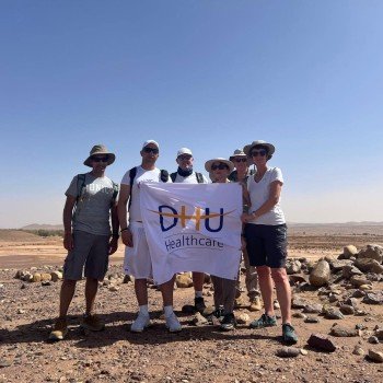 DHU Healthcare’s Sahara Stars Complete Charity Challenge, Raising Nearly £4,000 for Cancer Research UK